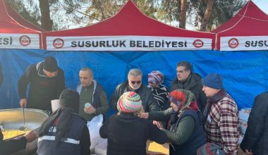 SUSURLUK BELEDİYESİ DEPREM BÖLGESİNE AŞEVİ KURDU