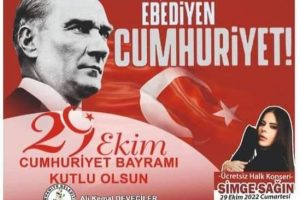 BURHANİYE BELEDİYESİ’NİN 29 EKİM CUMHURİYET BAYRAMI MESAJI