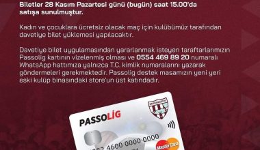 Bandırmaspor’dan bilgilendirme